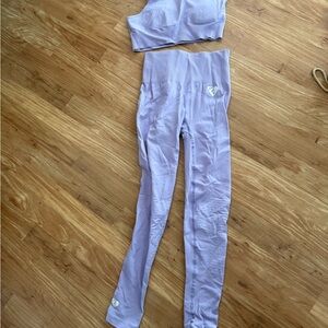 Women's Lavender Active Leggings and Bra Set